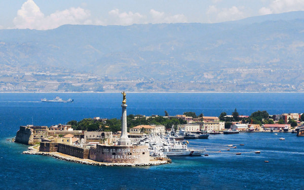 Beautiful view on Messina city